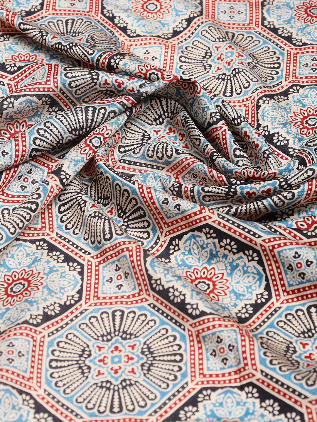 Digital Printed Cotton Blend Woven Saree