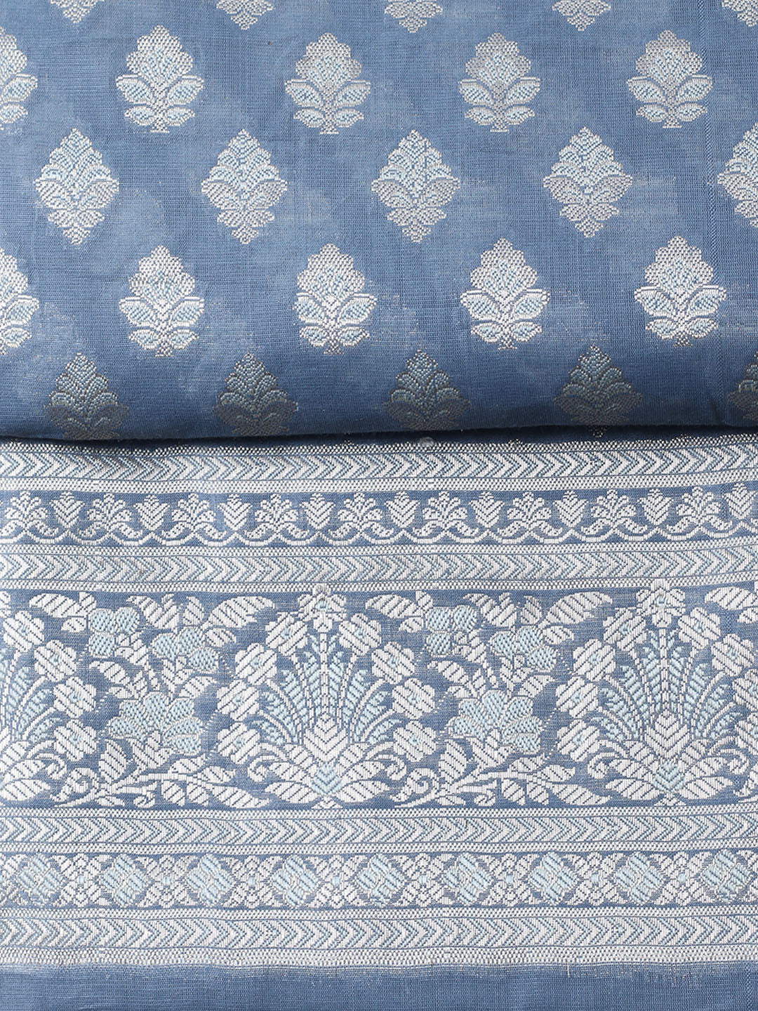 Woven Chanderi Unstitched Suit With Dupatta
