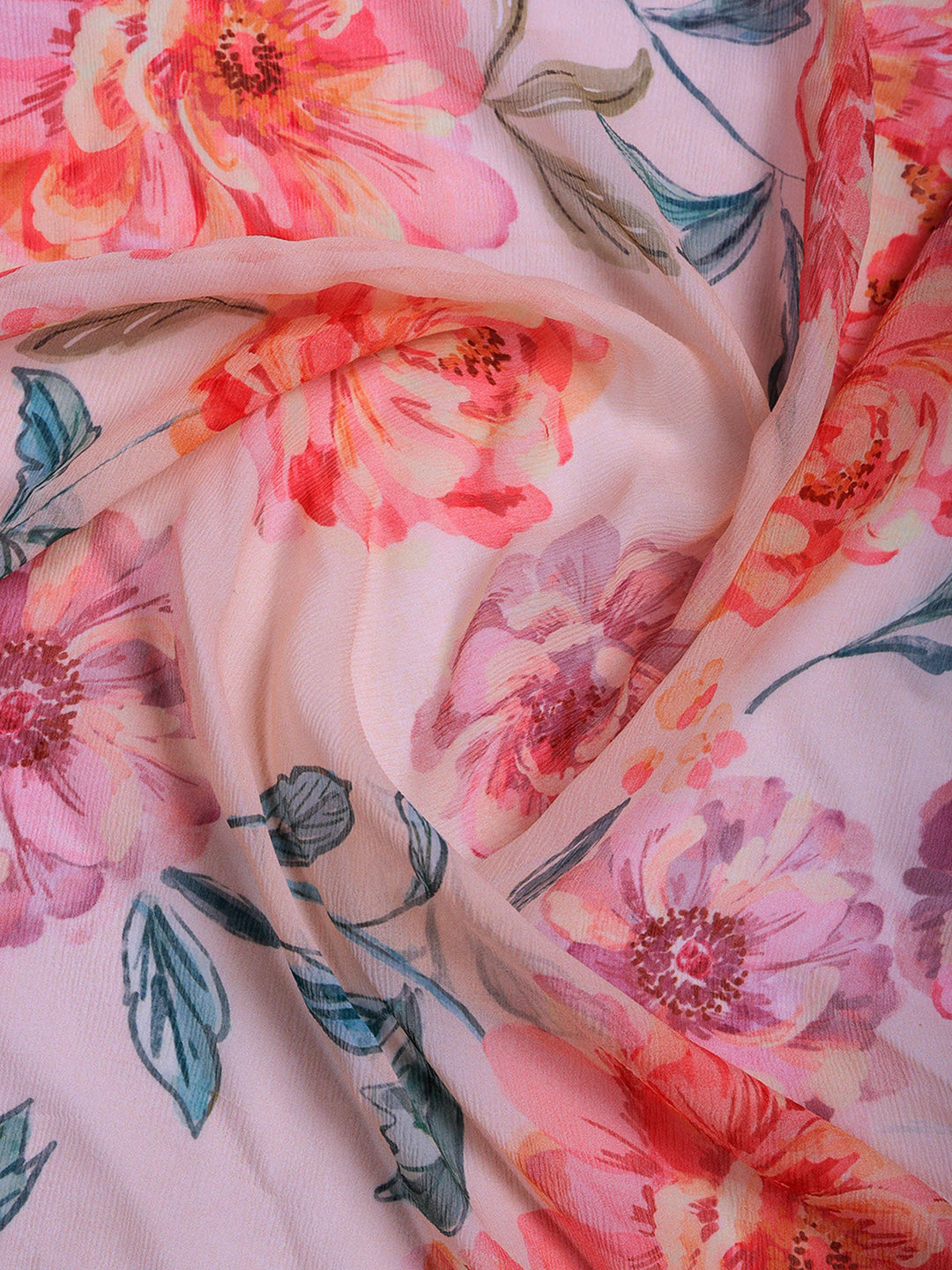 Digital Print Chiffon Saree