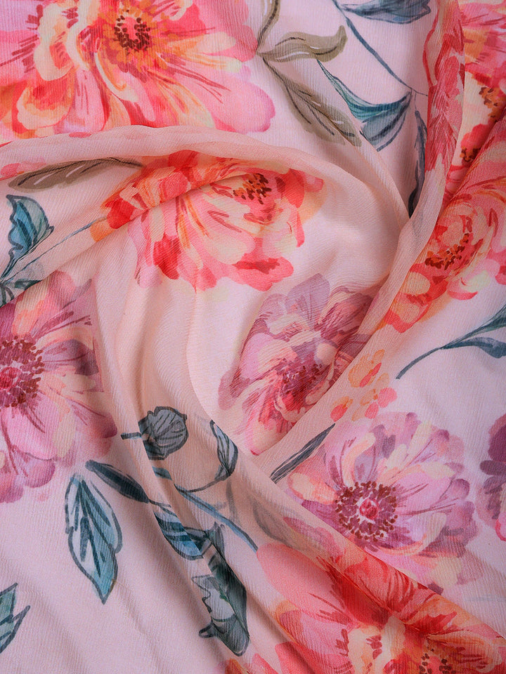 Digital Print Chiffon Saree
