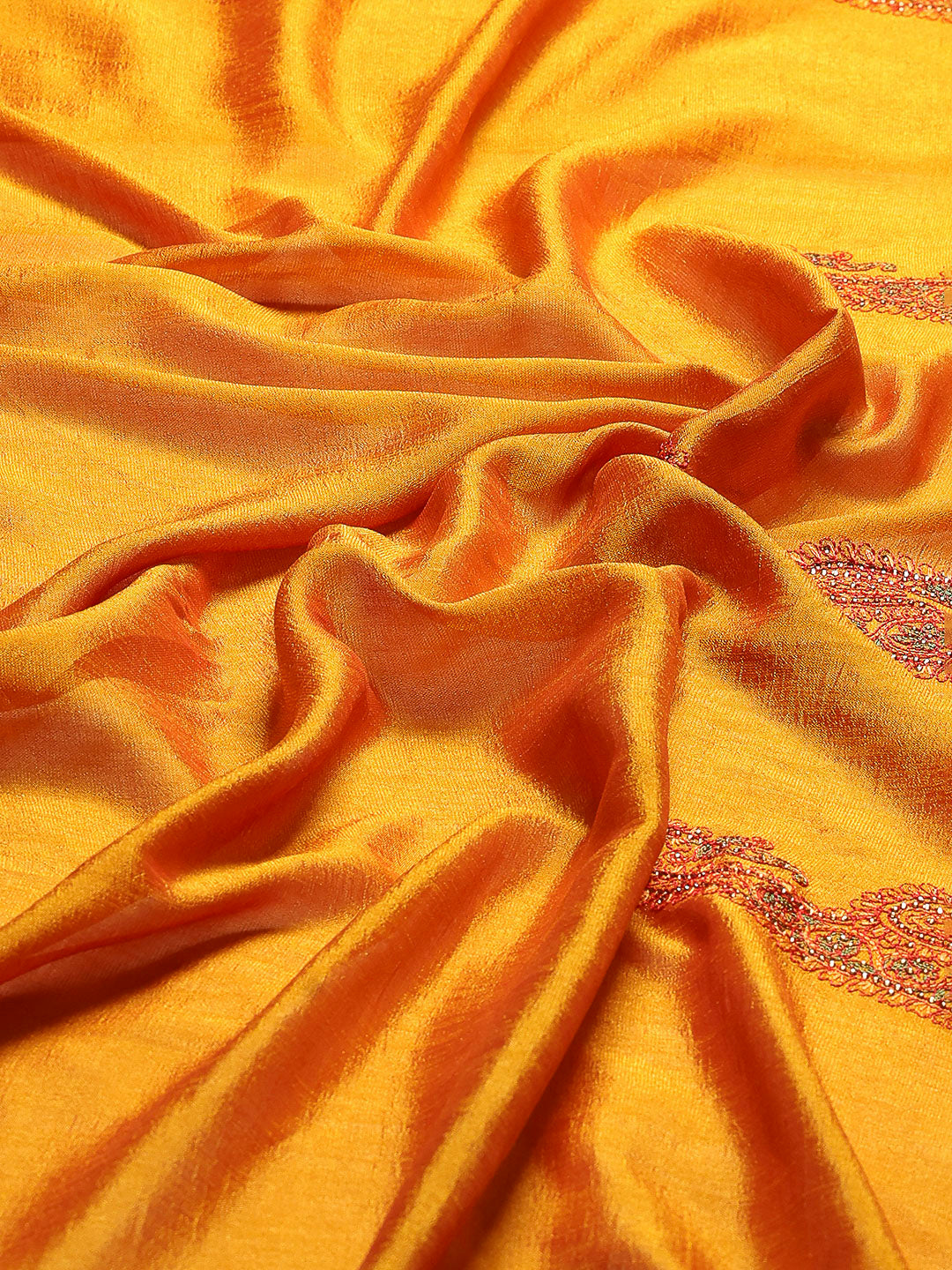 Thread Paisley Embroidered Art Silk Saree