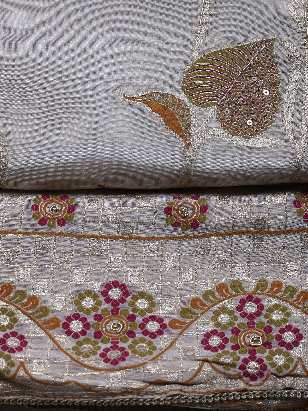 Woven Tissue  Unstitched Suit With Dupatta