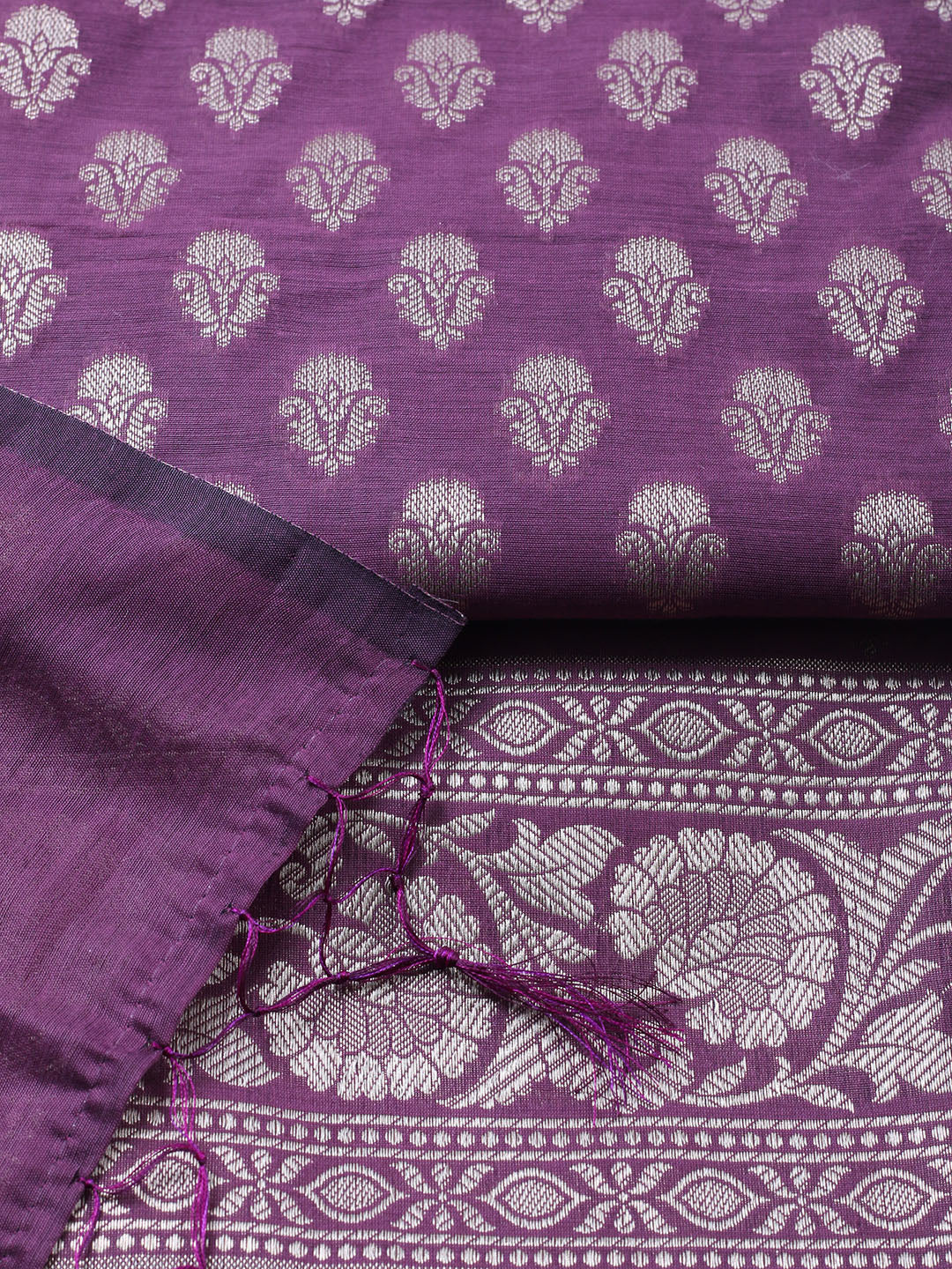 Banarasi Chanderi Unstitched Suit With Pant &amp; Dupatta