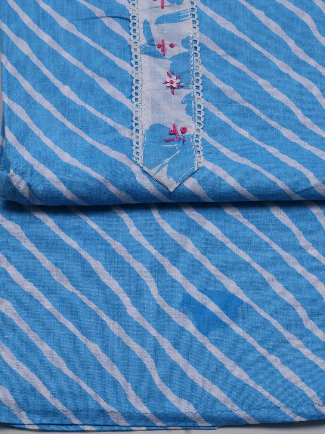 Printed Cotton Blend Unstitched Suit With Dupatta
