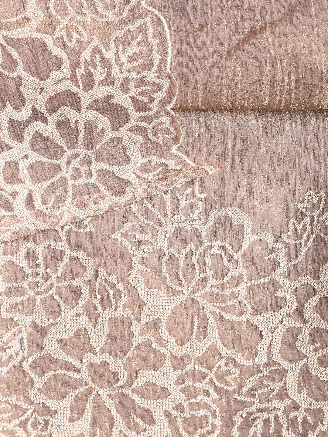 Embroidered Tissue Unstitched Suit With Dupatta