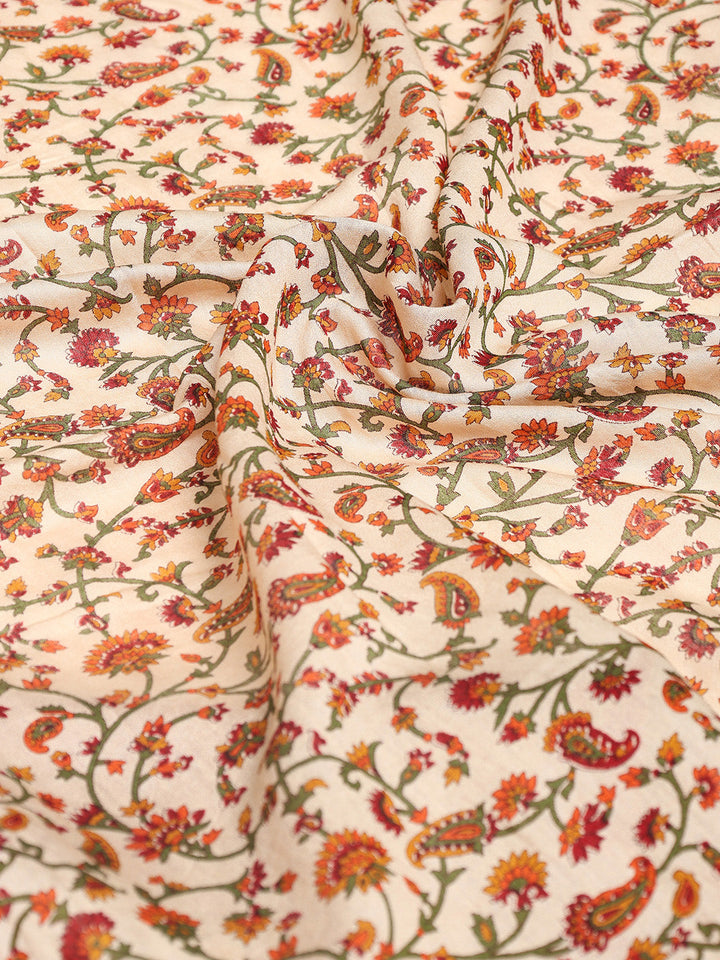 Digital Printed Cotton Blend Woven Saree