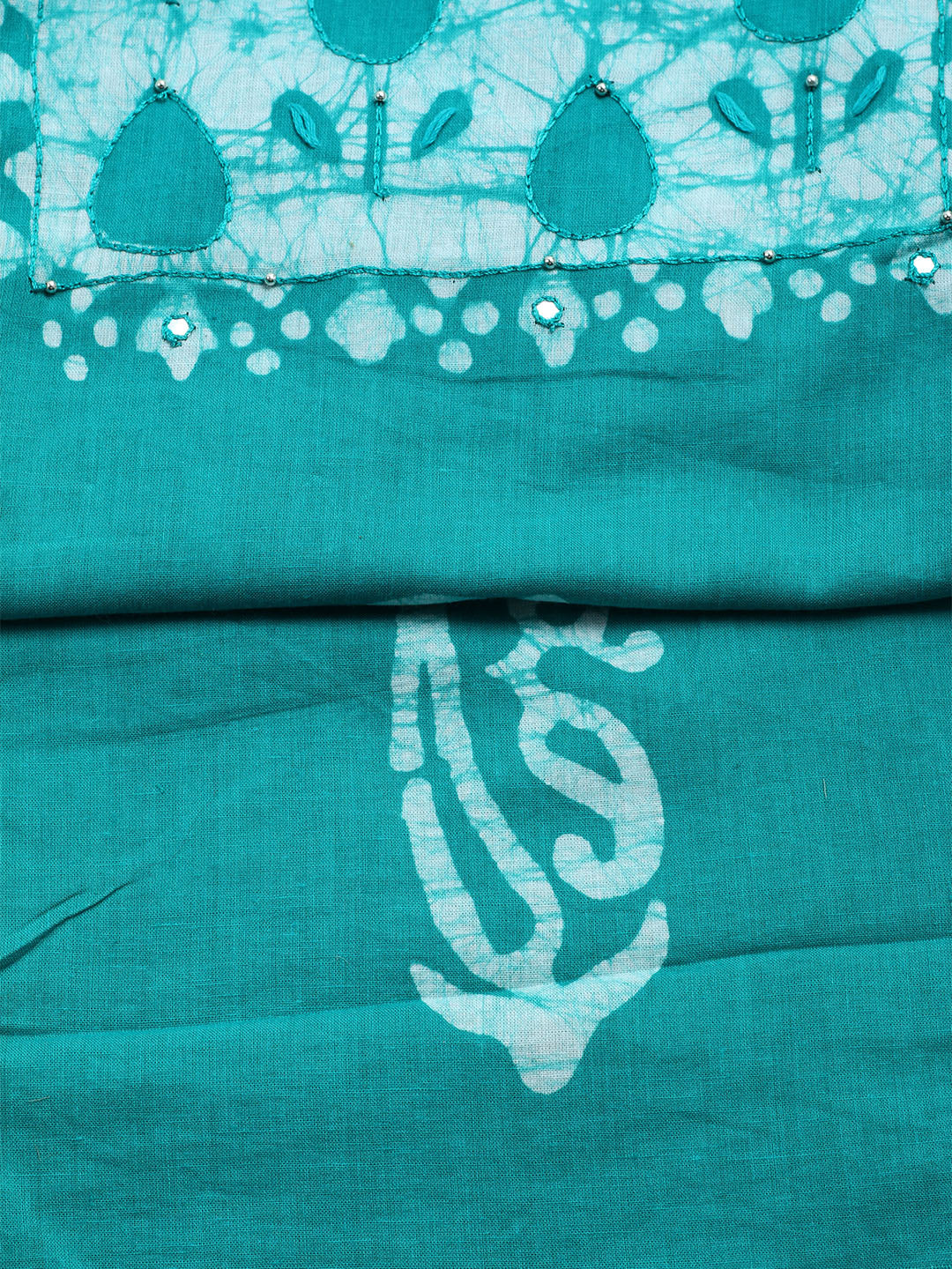 Printed Cotton Blend Unstitched Kurta With Pant &amp; Dupatta