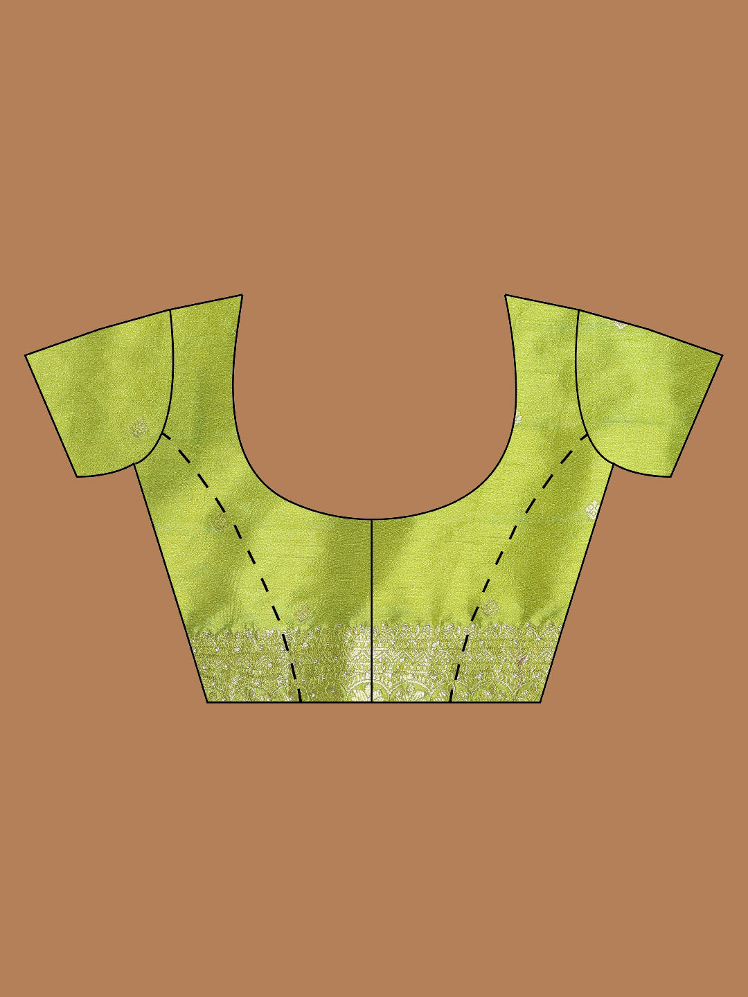 Zari Border Booti Art Silk Woven Saree