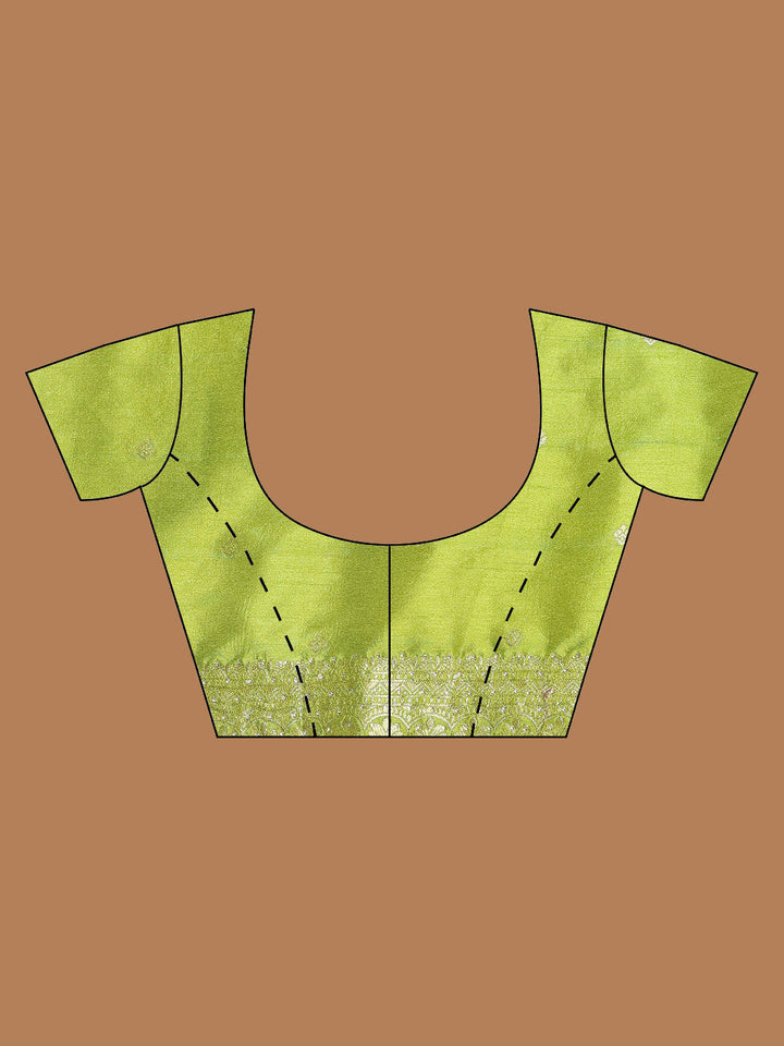 Zari Border Booti Art Silk Woven Saree
