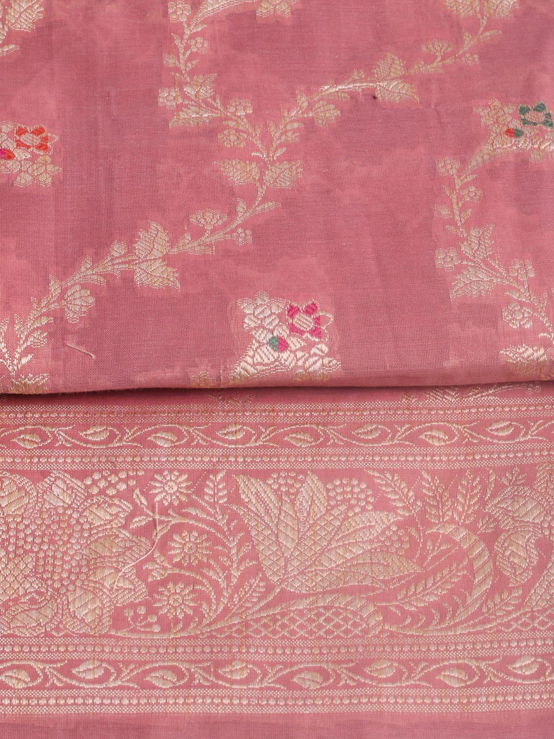 Woven Design Chanderi Unstitched Suit With Pant &amp; Dupatta