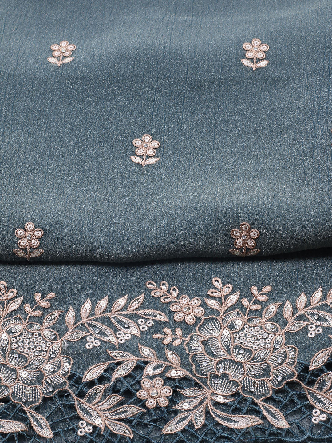 Embroidered Tissue Unstitched Suit With Dupatta