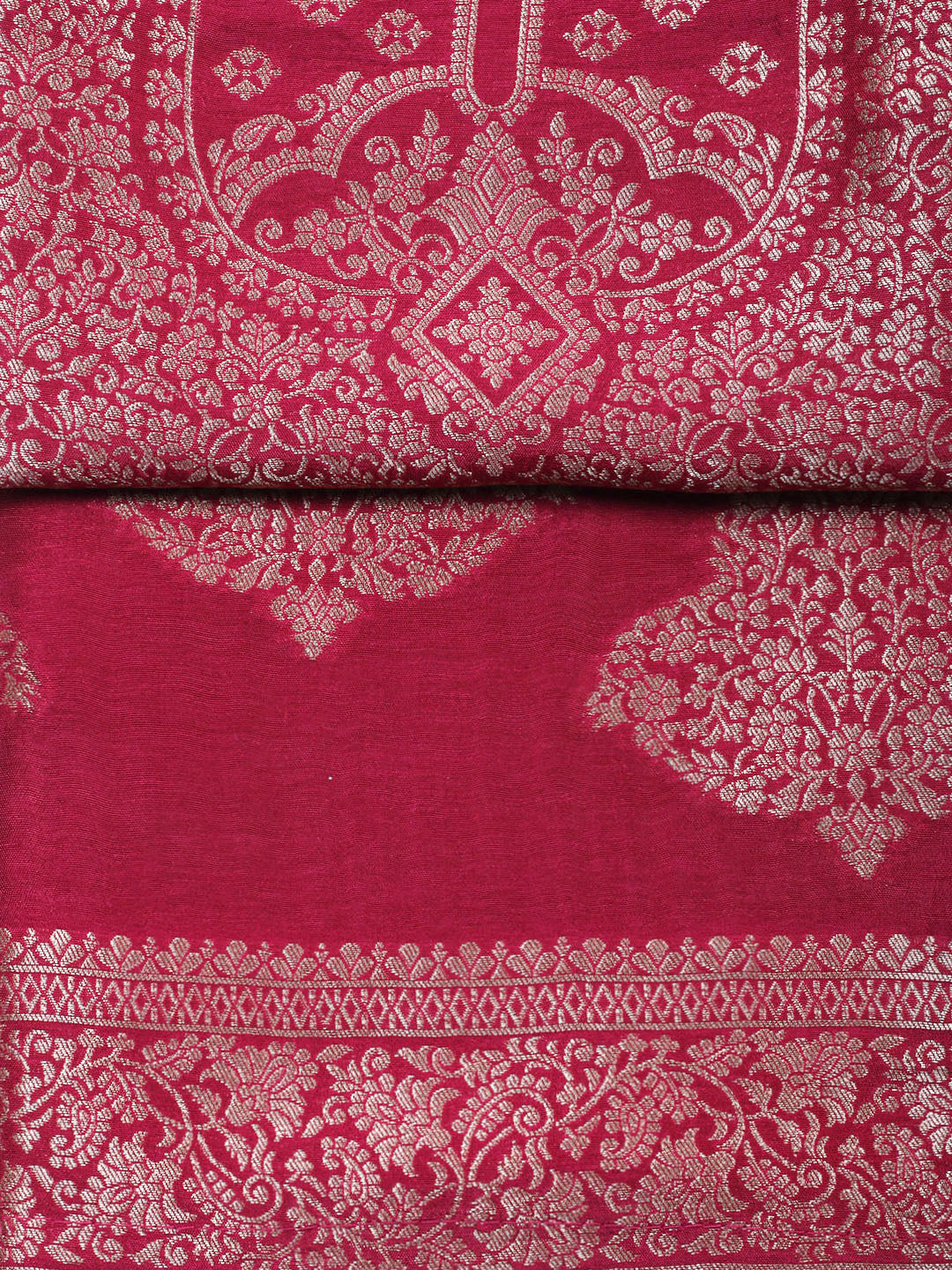 Woven Design Chanderi Unstitched Suit With Pant &amp; Dupatta