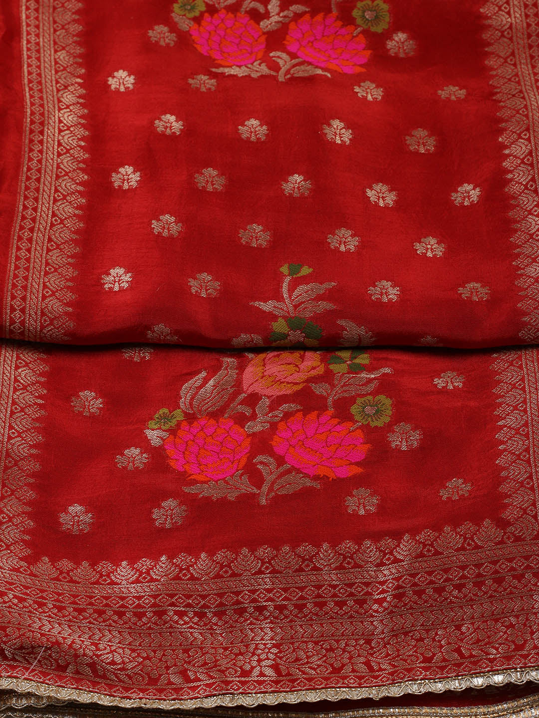 Woven Chanderi Unstitched Suit Piece With Dupatta