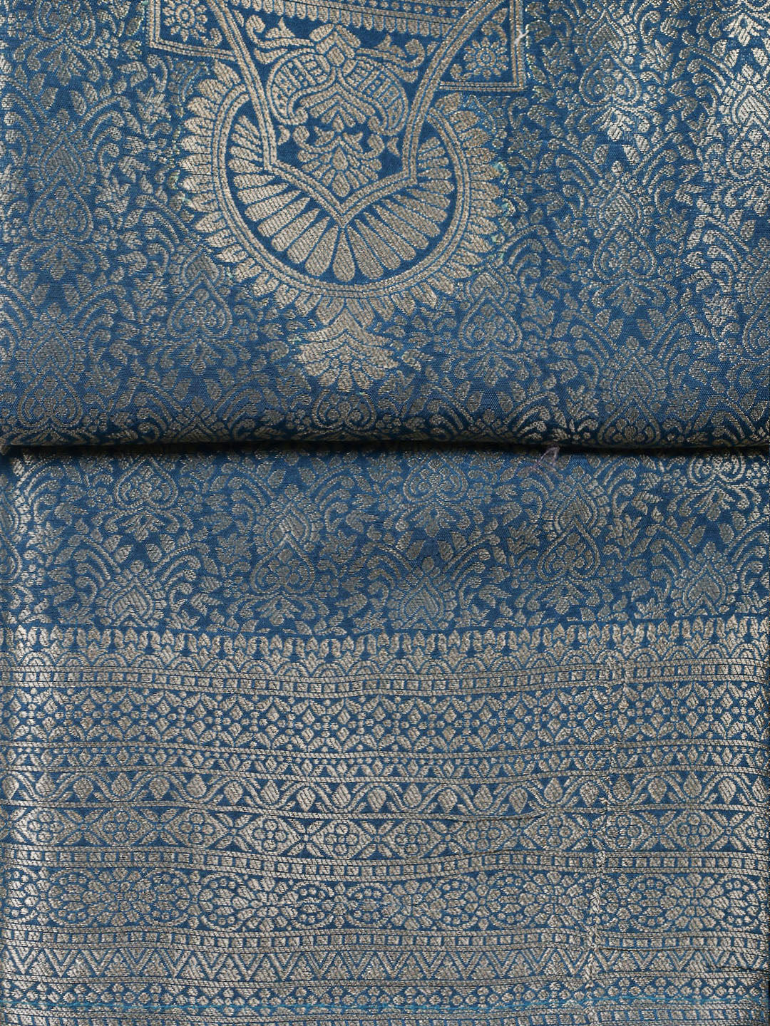Embroidered Chanderi Unstitched Suit With Pant &amp; Dupatta