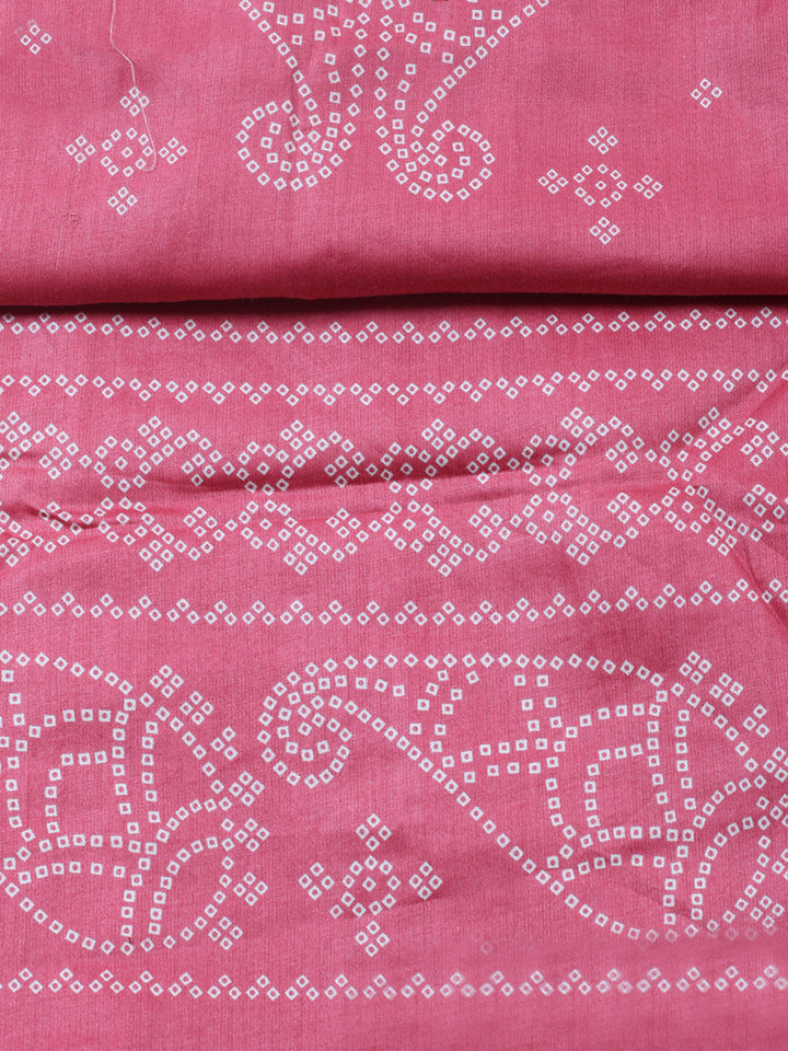 Printed Cotton Blend Unstitched Suit With Pant &amp; Dupatta