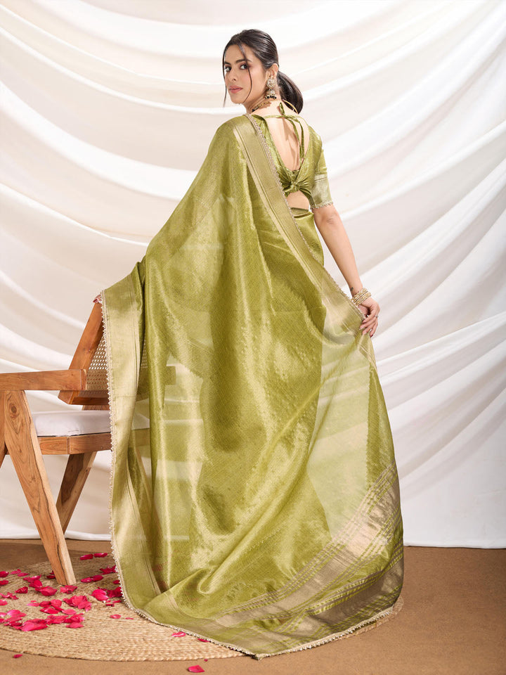 Woven Design Linen Blend Saree
