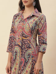 Paisley Printed Cotton Kurta Set