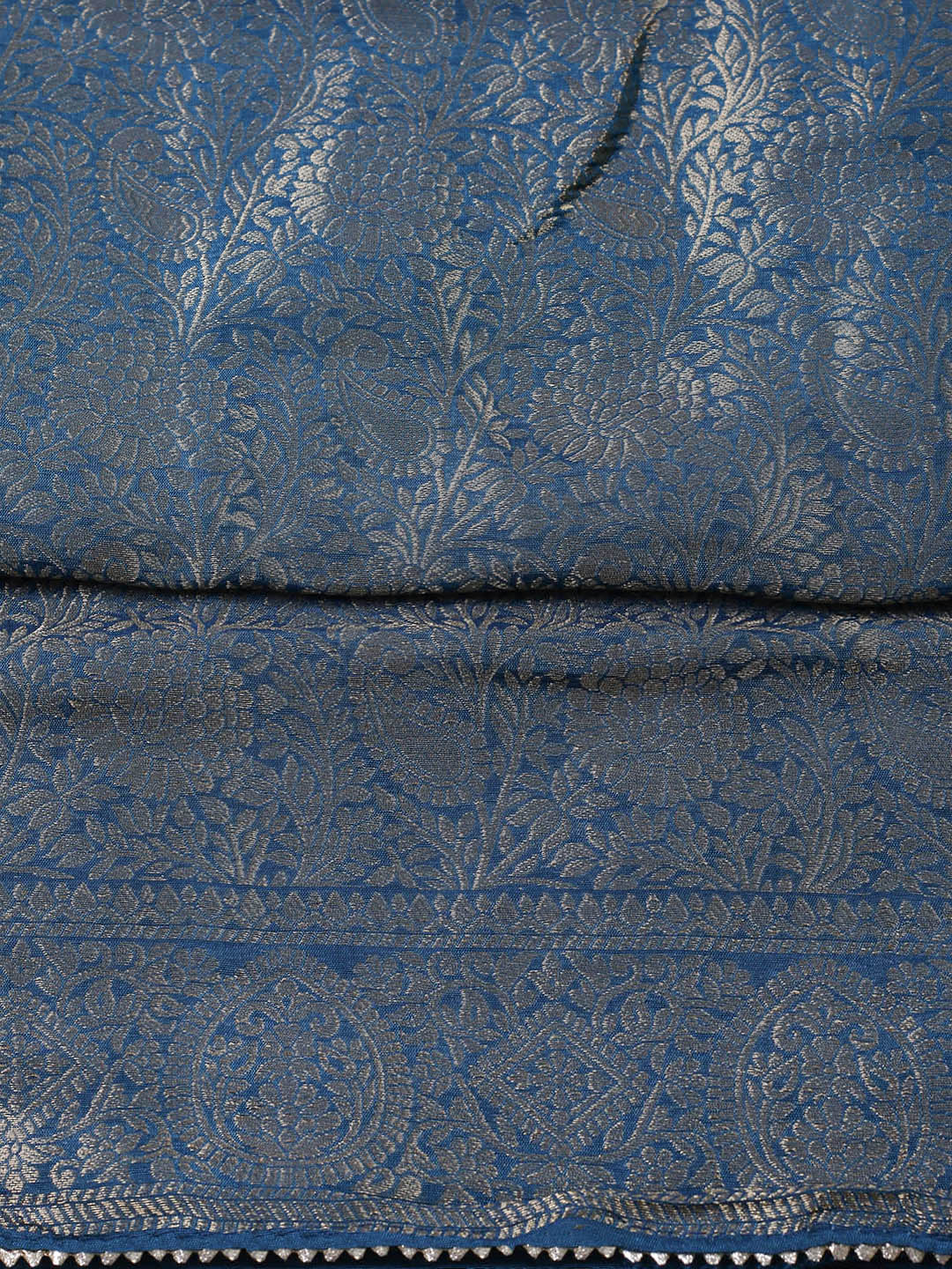 Woven Design Chanderi Unstitched Suit With Pant &amp; Dupatta