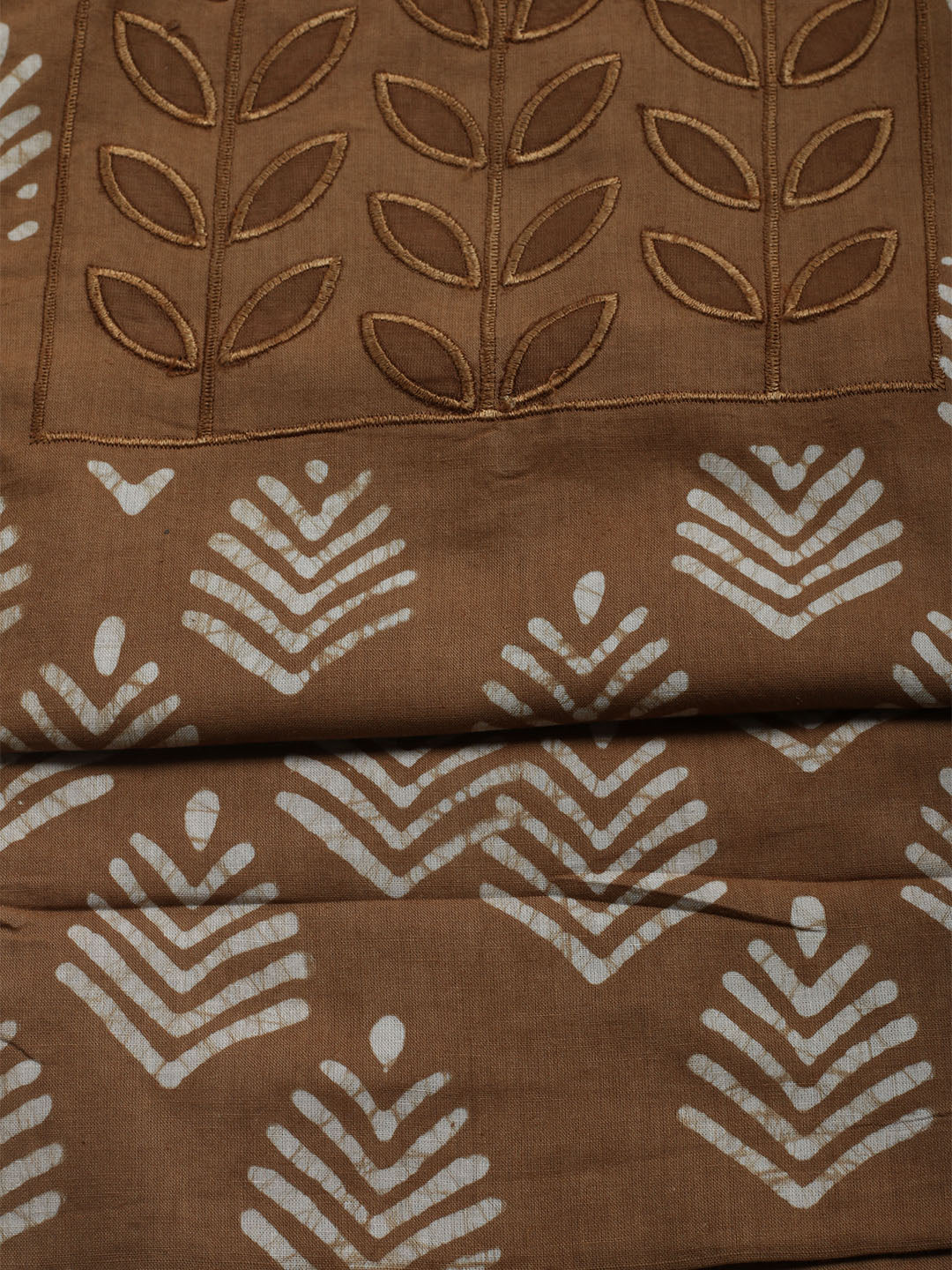 Printed Cotton Blend Unstitched Kurta With Pant &amp; Dupatta