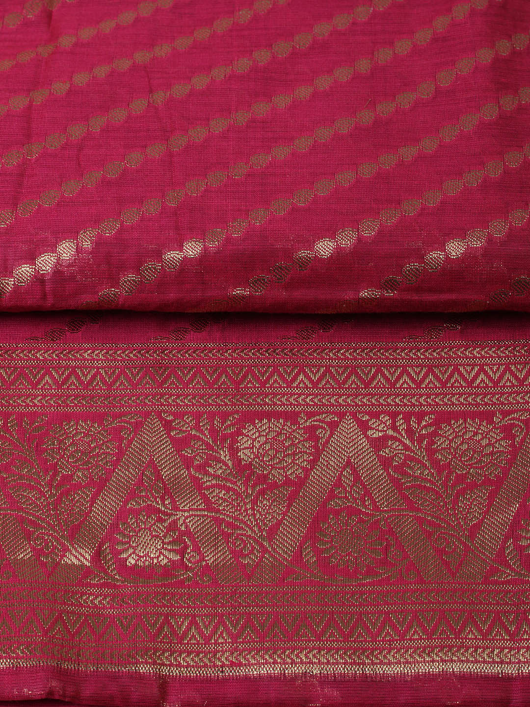 Woven Design Chanderi Unstitched Suit With Pant &amp; Dupatta