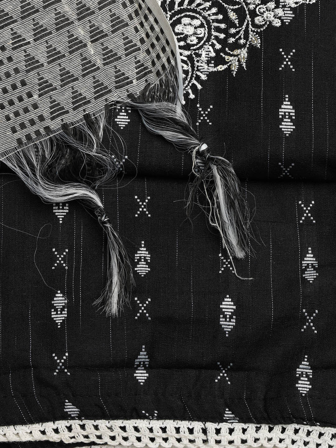 Embroidered Cotton Blend Unstitched Suit With Dupatta