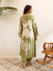 Floral Printed Cotton Kurta With Pants