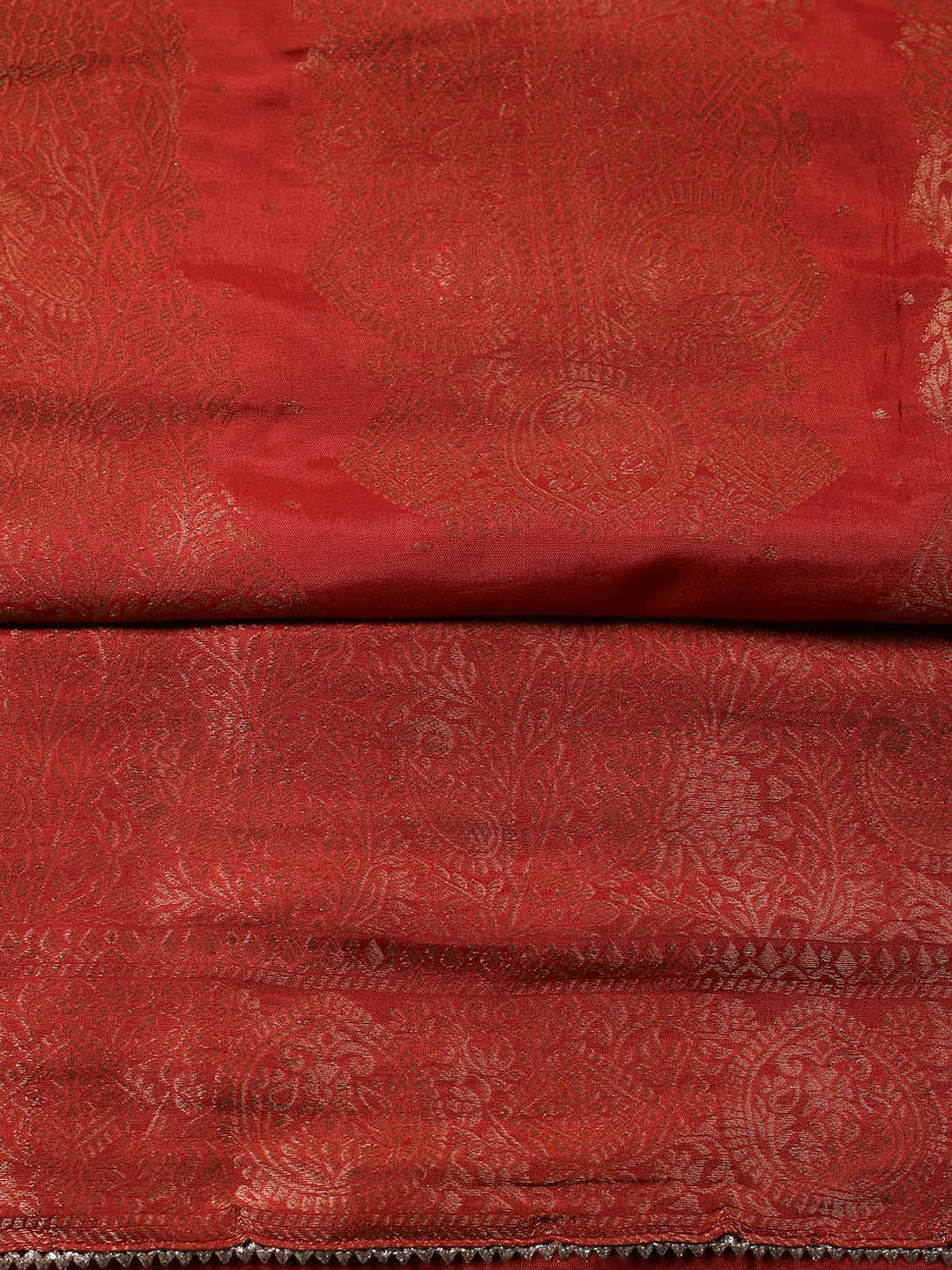 Woven Design Chanderi Unstitched Suit With Pant &amp; Dupatta
