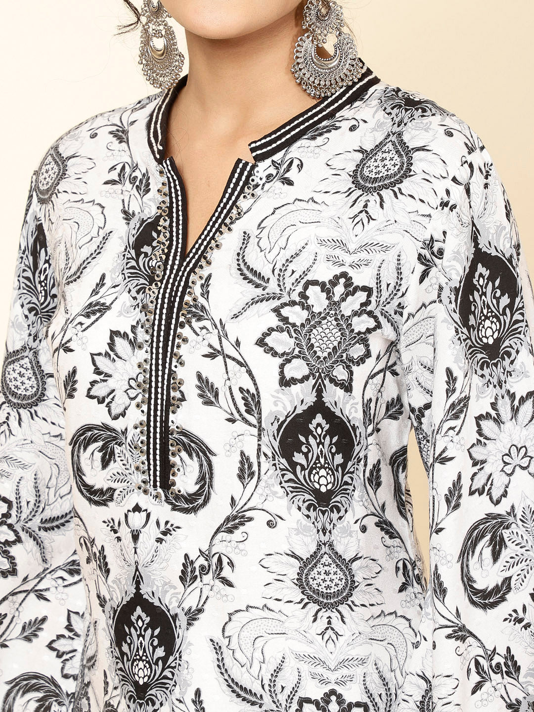 Printed Cotton Blend Kurta