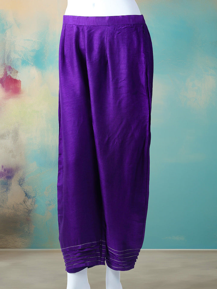 Embroidered Cotton Blend Stitched Kurta With Pant &amp; Dupatta