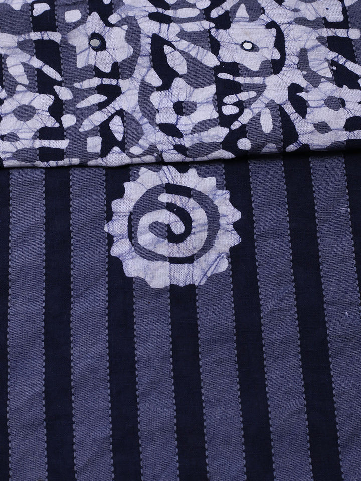 Printed Cotton Blend Unstitched Suit With Dupatta