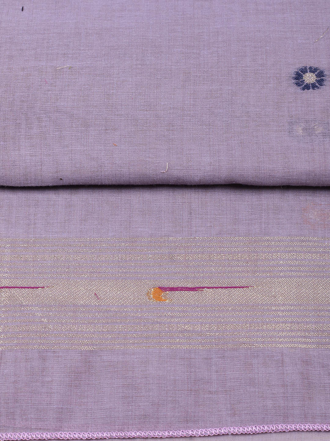 Embroidered Chanderi Unstitched Suit With Pant &amp; Dupatta