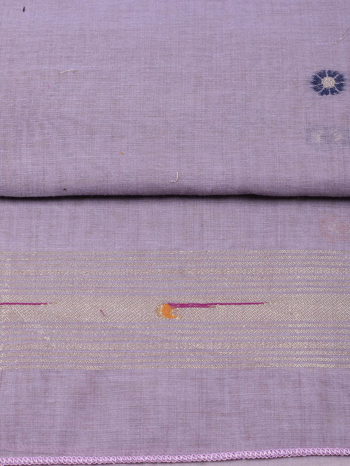 Embroidered Chanderi Unstitched Suit With Pant &amp; Dupatta