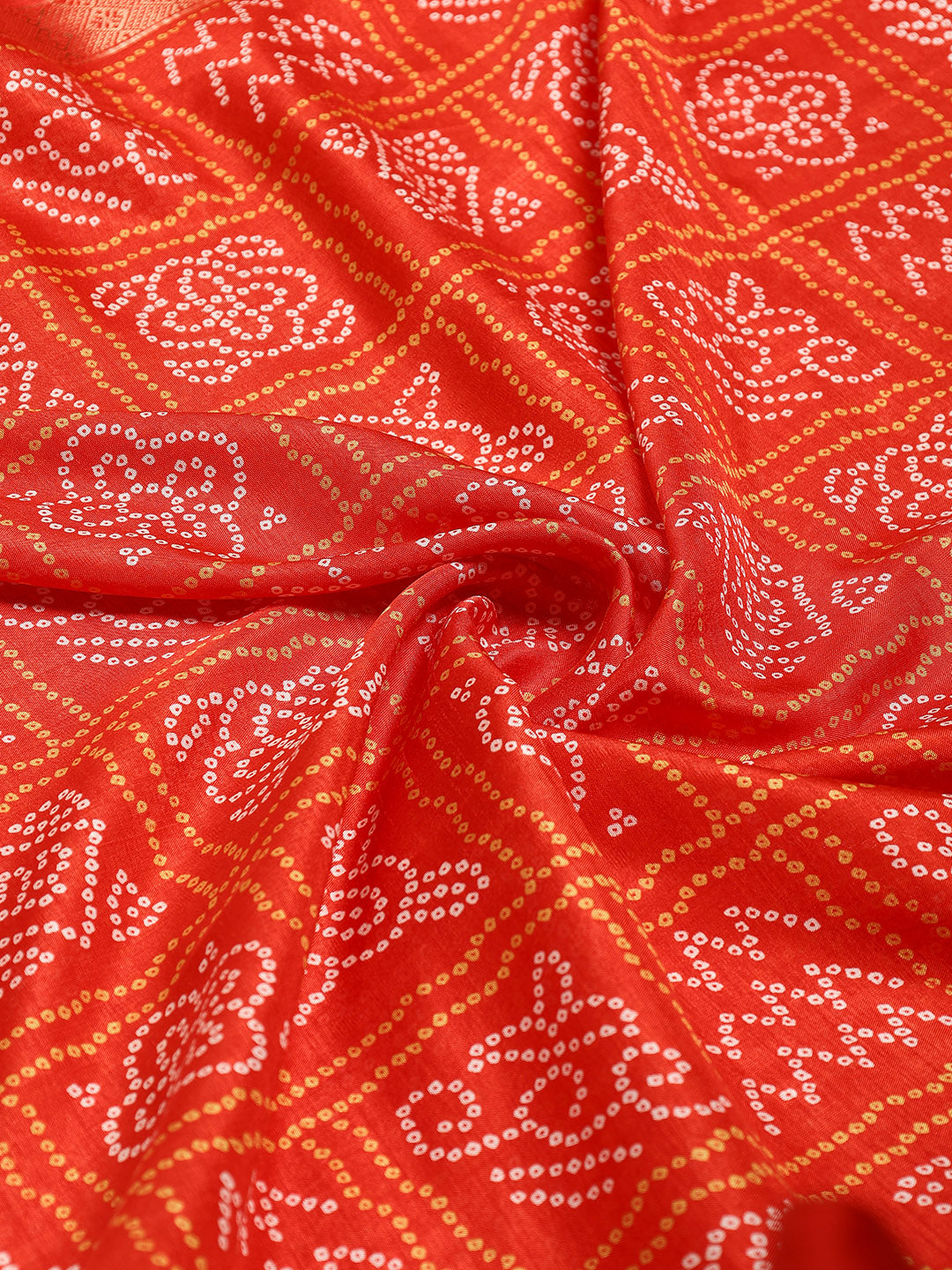 Bandhani Printed Dola Cotton Saree
