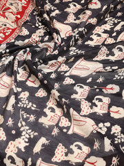 Digital Printed Cotton Blend Woven Saree