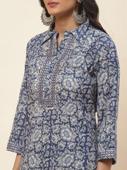 Printed Cotton Kurta Set