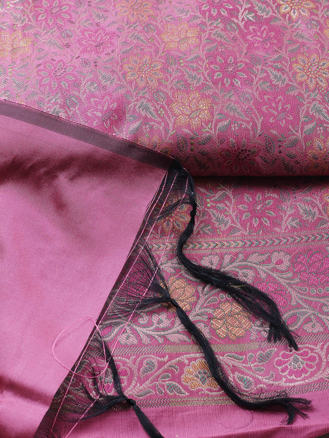 Woven Design Chanderi Unstitched Suit With Pant &amp; Dupatta