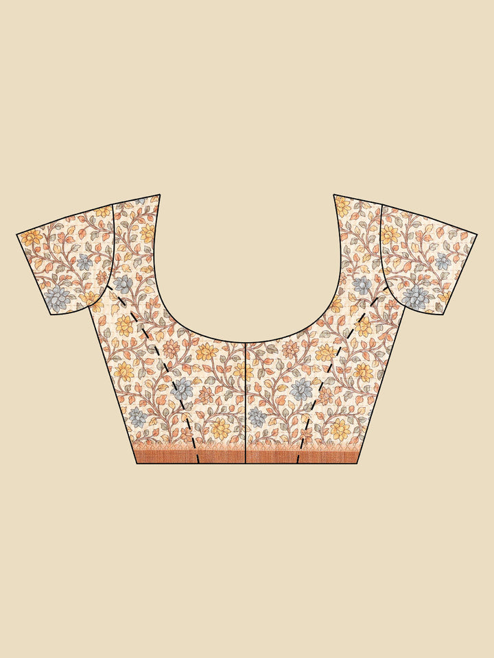 Printed Tussar Saree
