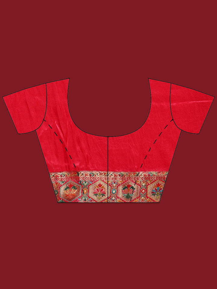 Woven Design Satin Saree
