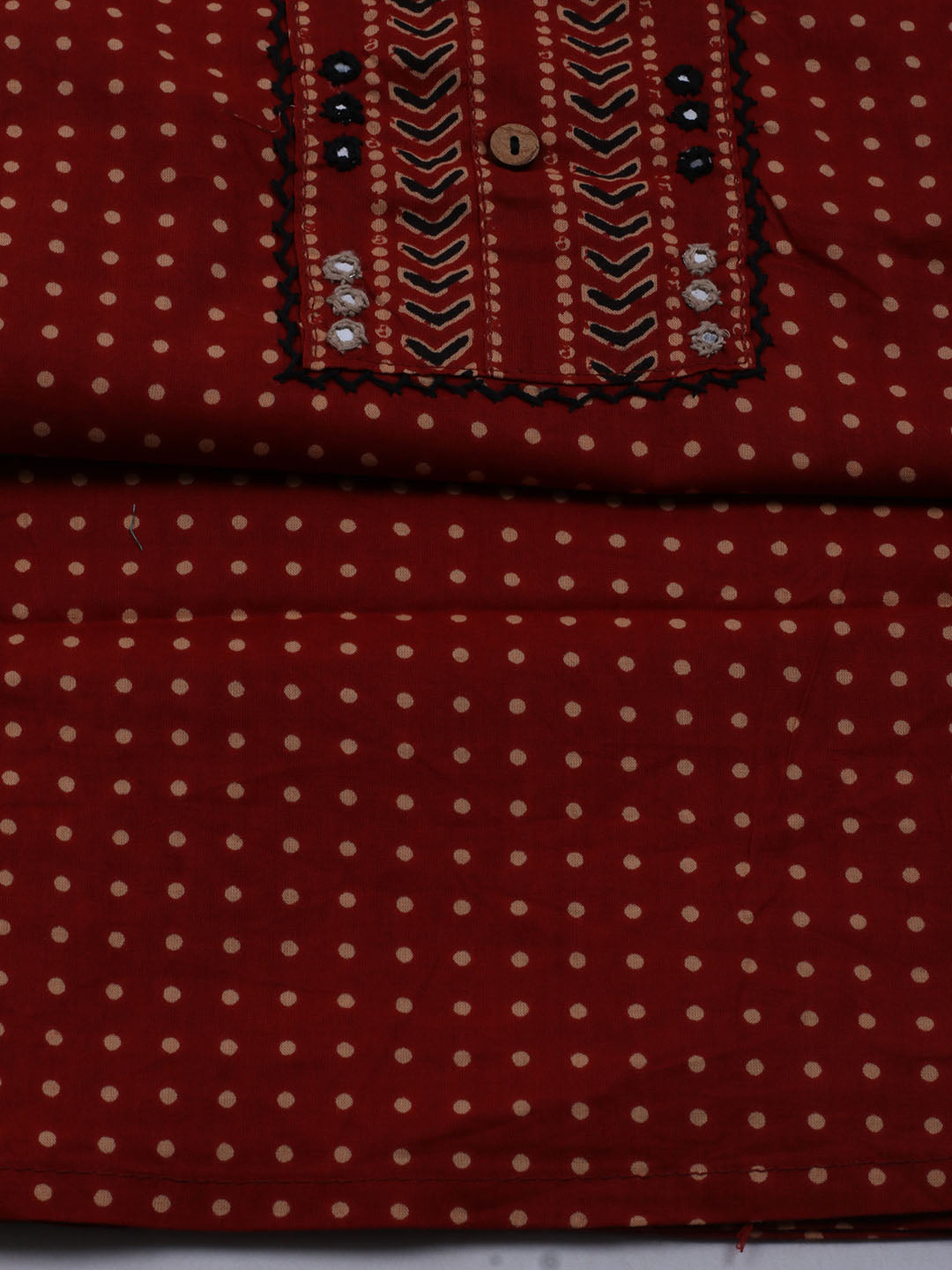 Printed Cotton Blend Unstitched Suit With Dupatta