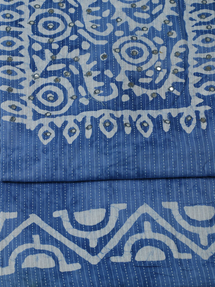 Printed Cotton Unstitched Kurta With Pant &amp; Dupatta
