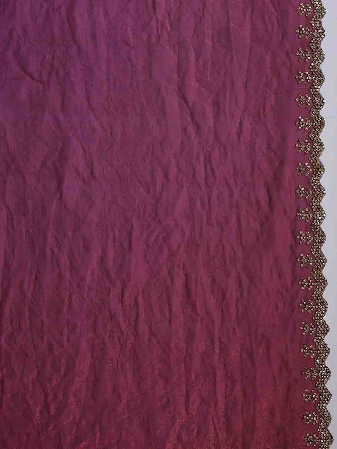 Embroidered Organza Saree