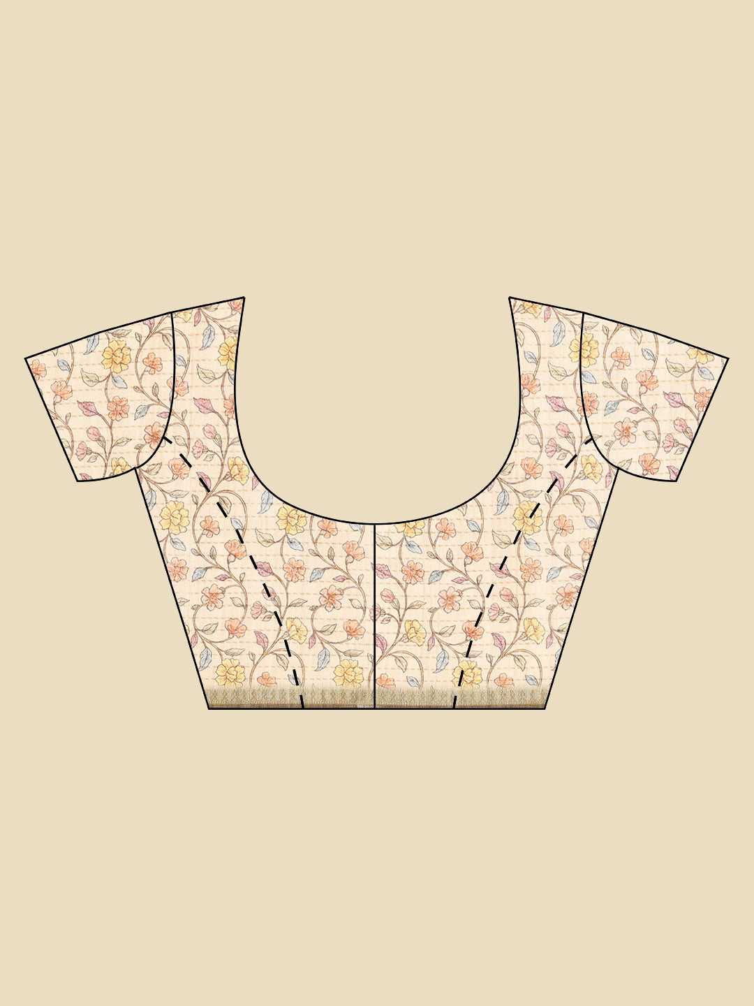 Printed Tussar Saree