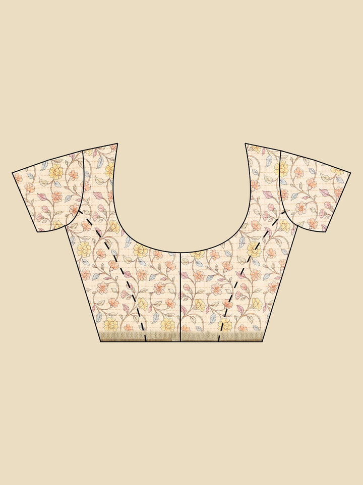 Printed Tussar Saree