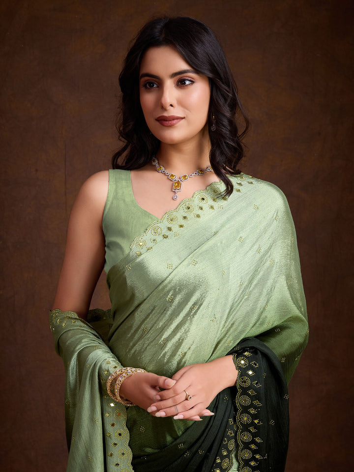 Stone Jaal Georgette Saree