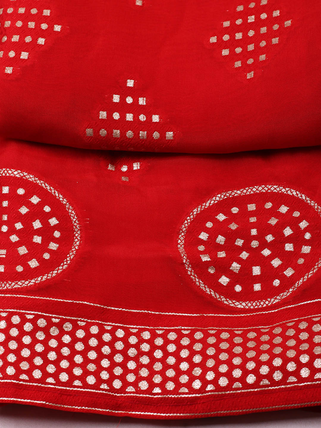 Embroidered Chanderi Unstitched Suit With Pant &amp; Dupatta