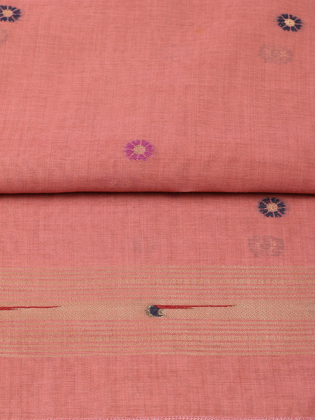Embroidered Chanderi Unstitched Suit With Pant &amp; Dupatta