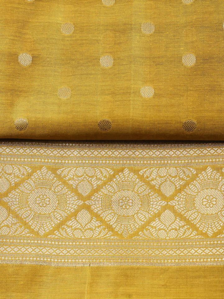 Woven Design Chanderi Unstitched Suit With Pant Dupatta