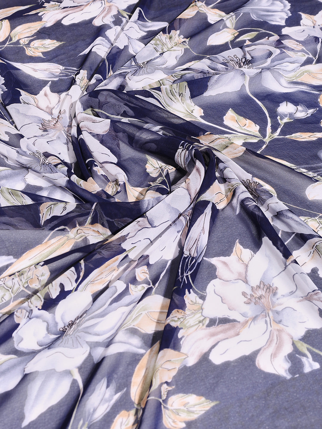 Floral Printed Georgette Saree