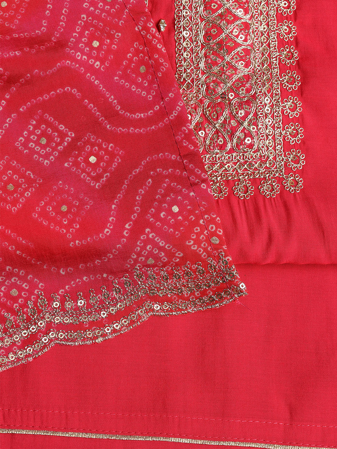 Embroidered Chanderi Unstitched Suit With Dupatta