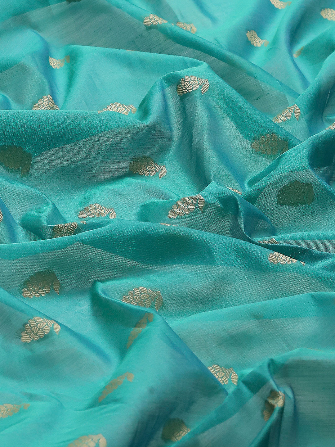 Resham Embroidered Cotton Blend Woven Saree